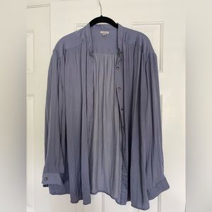 Silk Mauve Oversized Button Up